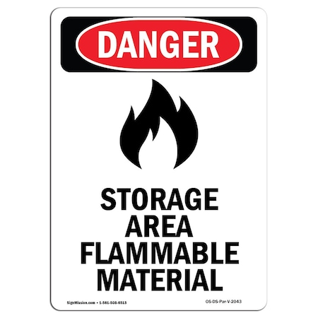 Signmission Safety Sign, OSHA Danger, 14" Height, Aluminum, 1014-V-2043, Portrait OS-DS-A-1014-V-2043